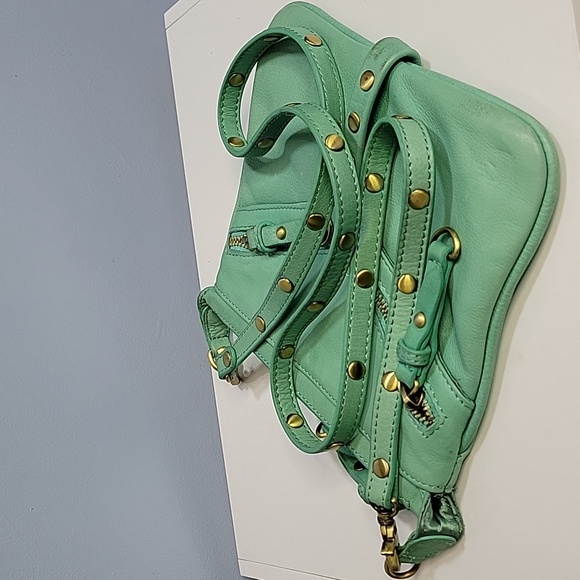 SABINA NewYork  Genuine Green Leather Crossbody Bag . - Picture 15 of 17